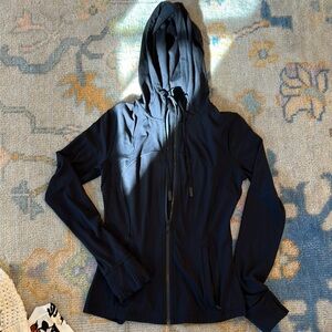 Lululemon Athletica Black Fitted Hooded Jacket- nulu. Never worn